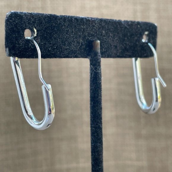 Essentials Women Earrings Silver Plated Jewelry Hoop Hook Earrings $40 - Picture 11 of 12